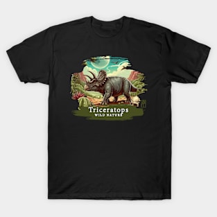 Triceratops - WILD NATURE - DINOSAURS -2 T-Shirt